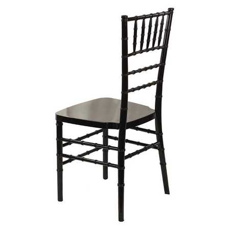 ATLAS COMMERCIAL PRODUCTS Resin Chiavari Chair with Premium Steel Frame, Black RCC3BK